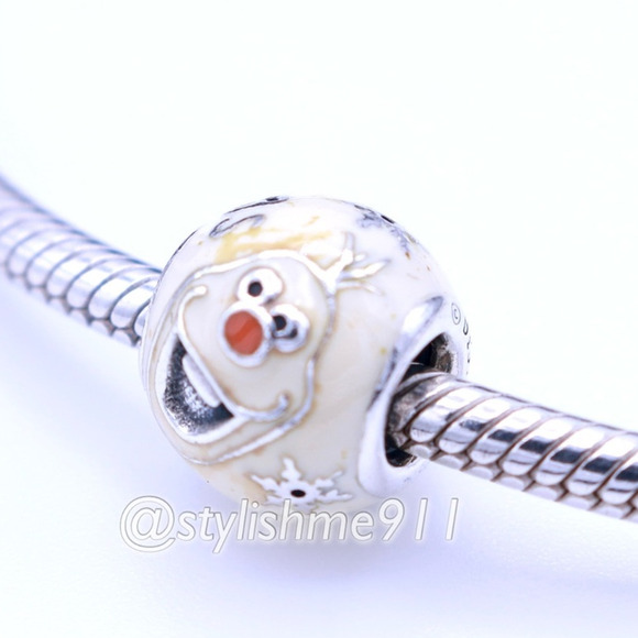 Authentic PANDORA Disney Olaf Charm - 791794ENMX - Picture 1 of 10